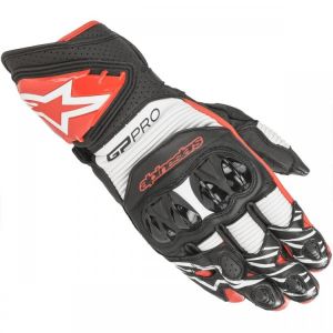 מוטו ישראל כפפות לאופנוע ALPINESTARS Gp Pro R3 Black / White / Bright Red Gloves